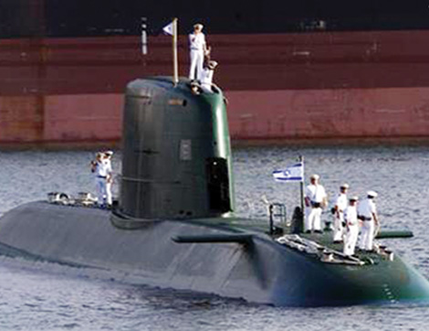 New Israeli Dolphin-class submarine in Haifa port
