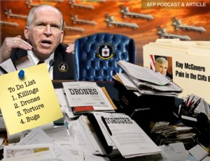 AFP PODCAST & ARTICLE: Ray McGovern on CIA Head John Brennan