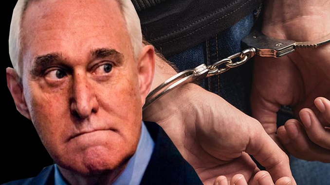 Handcuffing Roger Stone